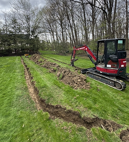 Irrigation installation and trenching